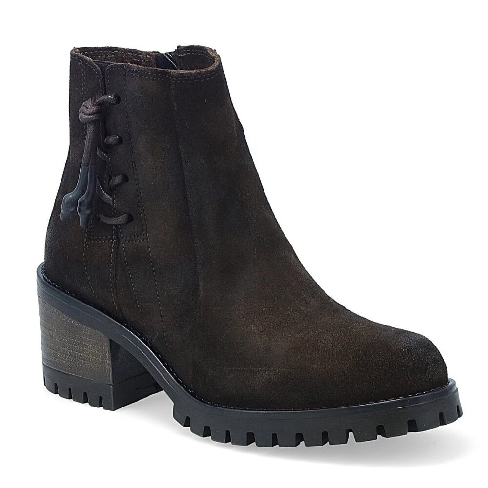 NEW MIZ MOOZ Suede Maiden Booties in chocolate for women 1225 6t3
